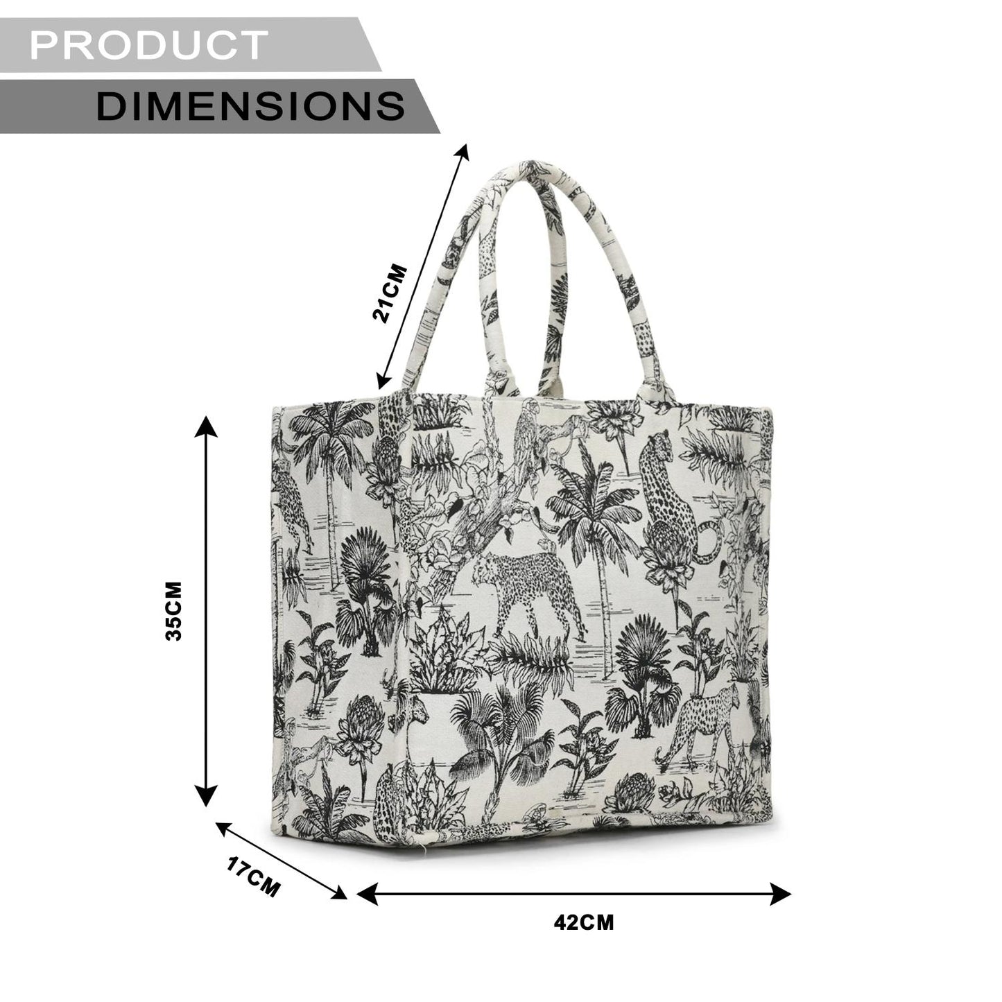 Vufia - Black & White Jacquard Box Bag - Jumbo