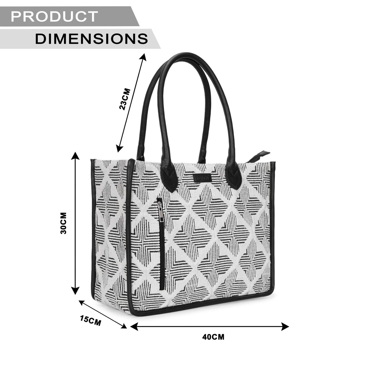 Duo Tone Artisan Weave Handcrafted Office Tote for Women