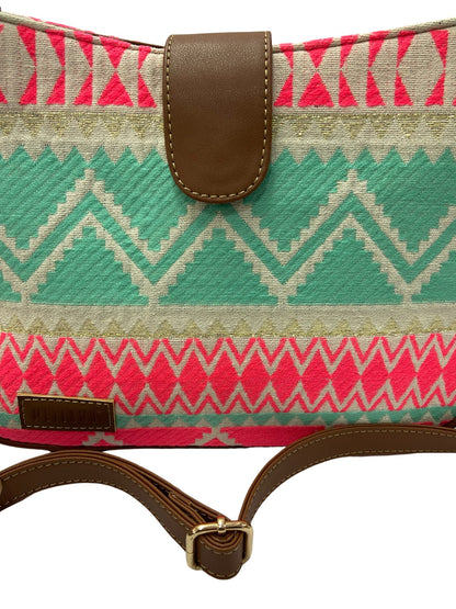 Artisan Weave Sling Bag - Mint Blush