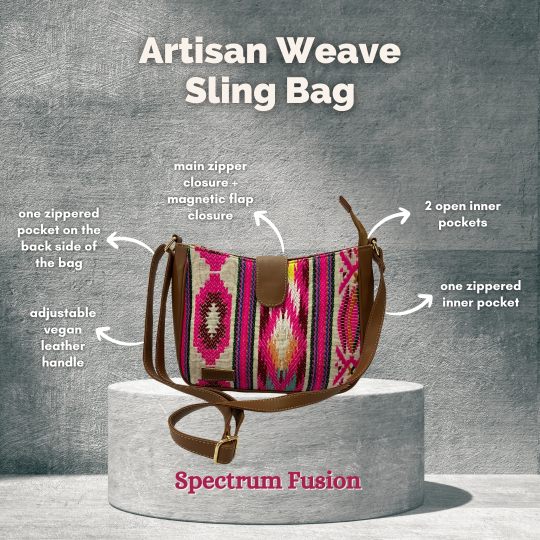 Artisan Weave Sling Bag - Spectrum Fusion
