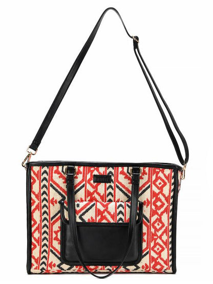 Tribal Loom Artisan Weave Office Tote