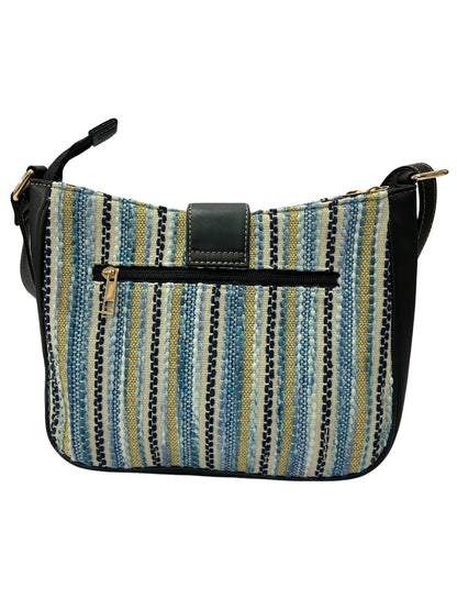 Artisan Weave Sling Bag - Blue Wave