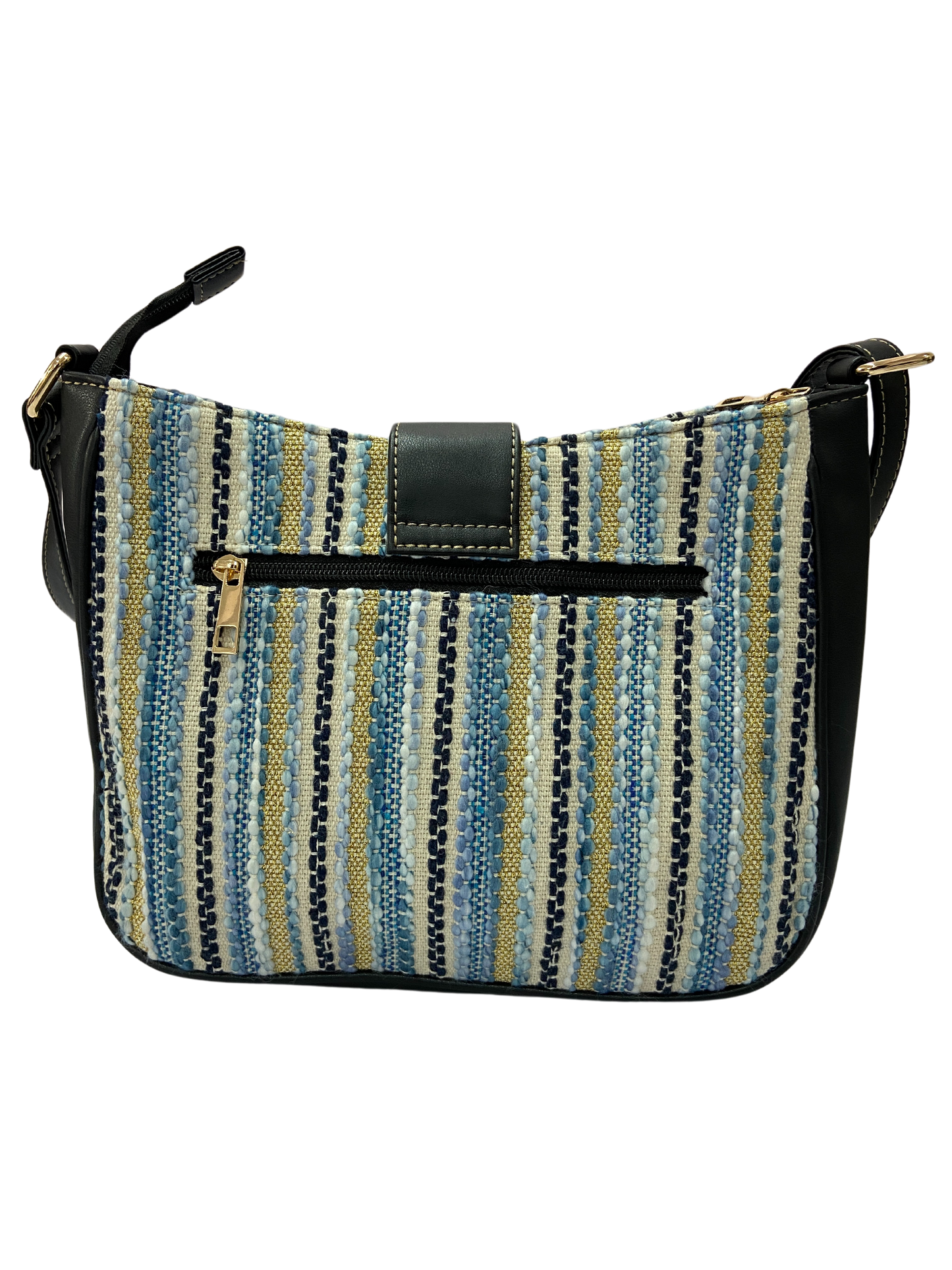 Artisan Weave Sling Bag - Blue Wave