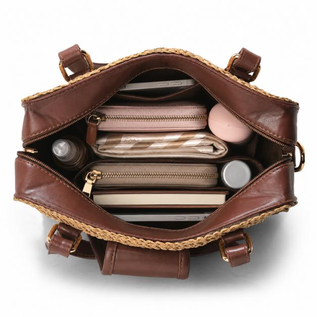 Earthy Muse Raffia Bag