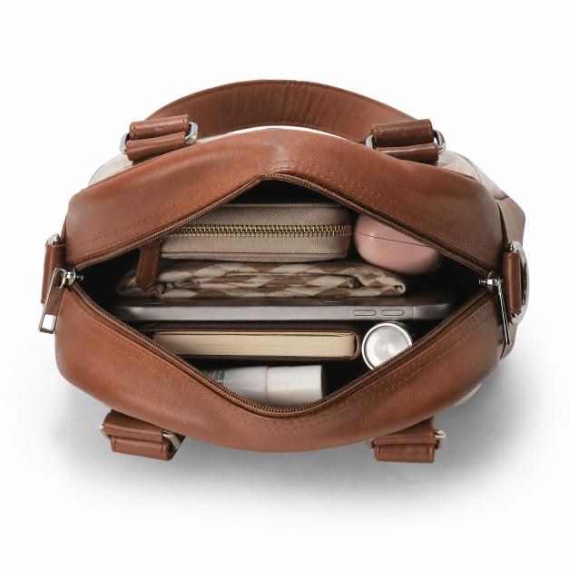 Caramel Weave Raffia Bag