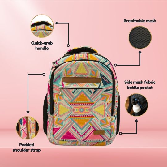 Pink Trivia- Travel & Laptop BackPack