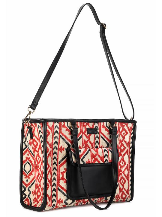 Tribal Loom Artisan Weave Office Tote