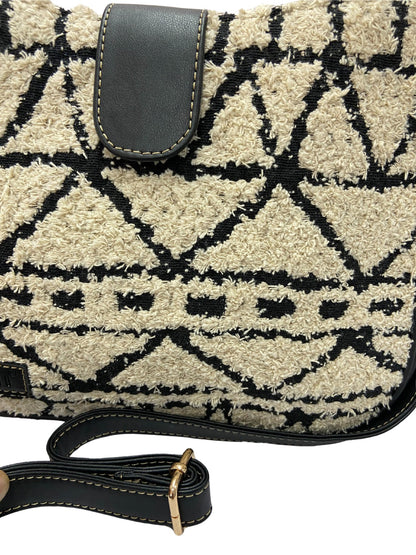 Artisan Weave Sling Bag - Monochrome Tribal
