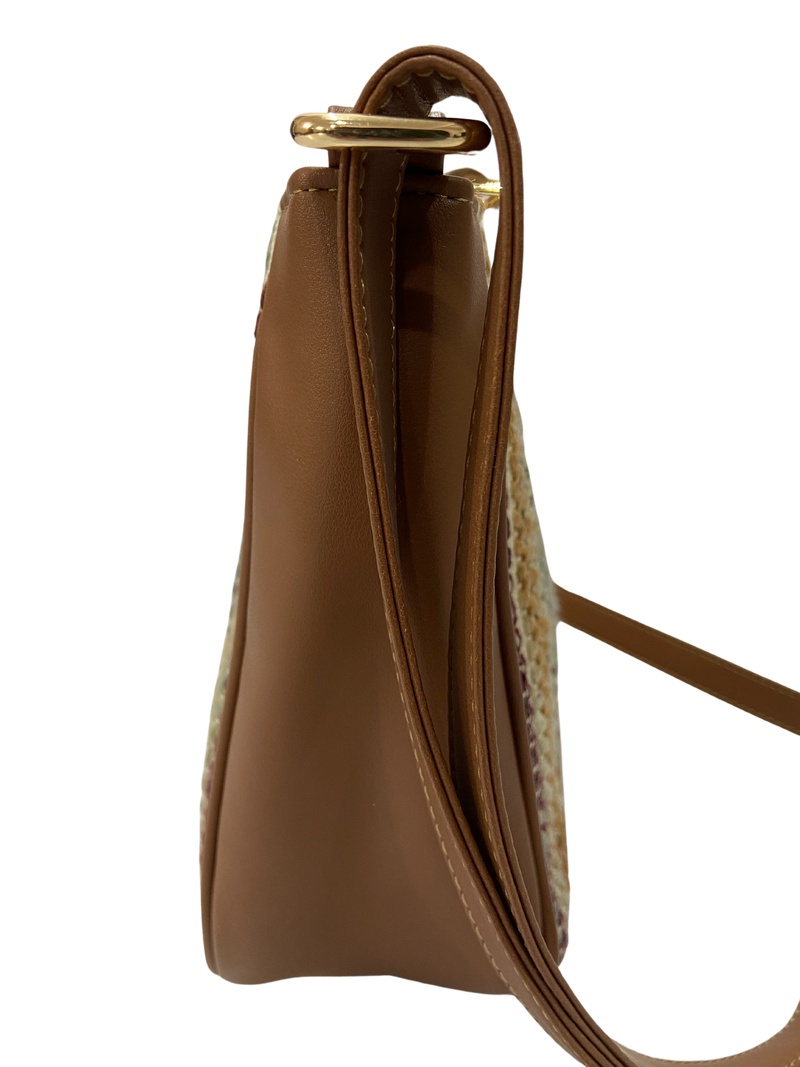 Artisan Weave Sling Bag - Sand