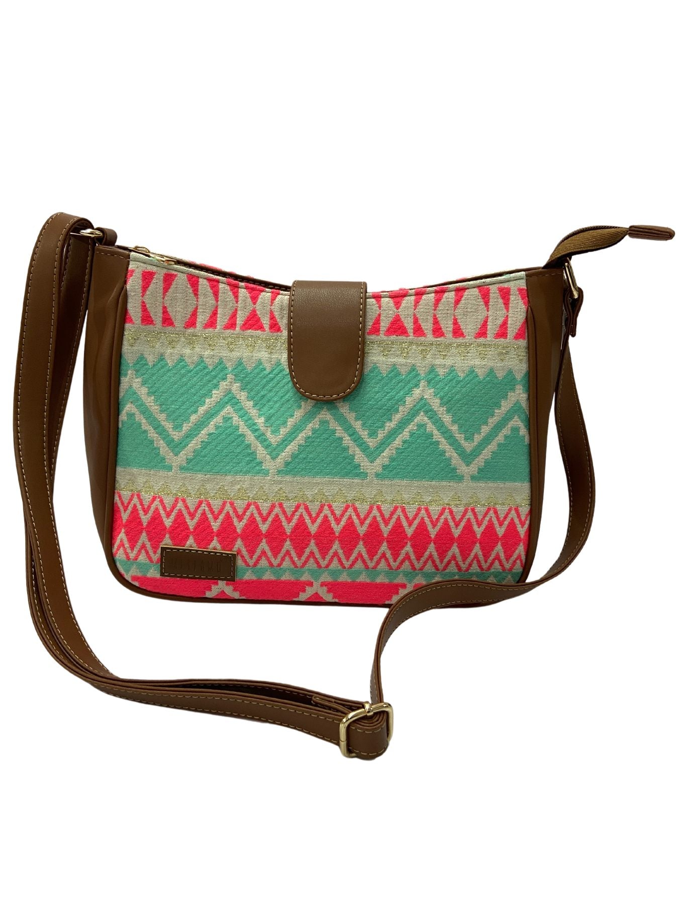Artisan Weave Sling Bag - Mint Blush
