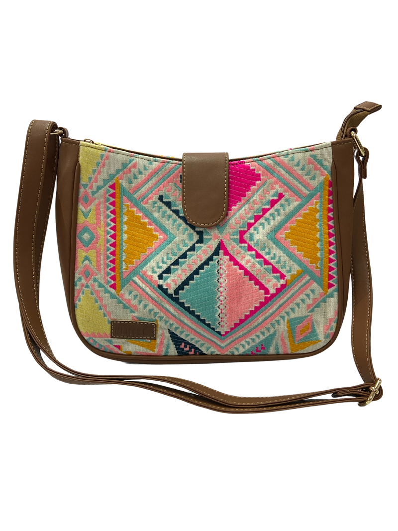 Artisan Weave Sling Bag - Pink Trivia