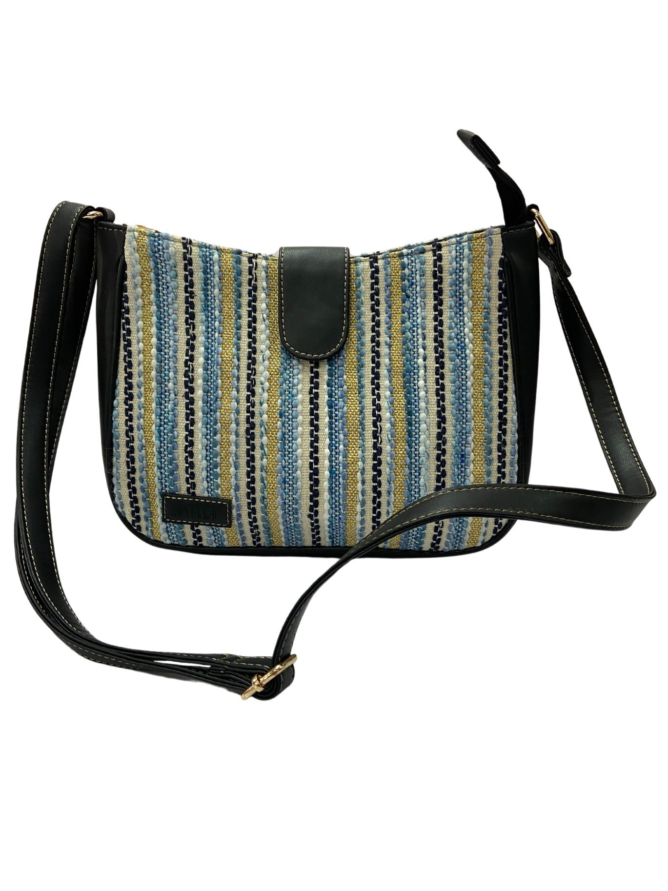 Artisan Weave Sling Bag - Blue Wave