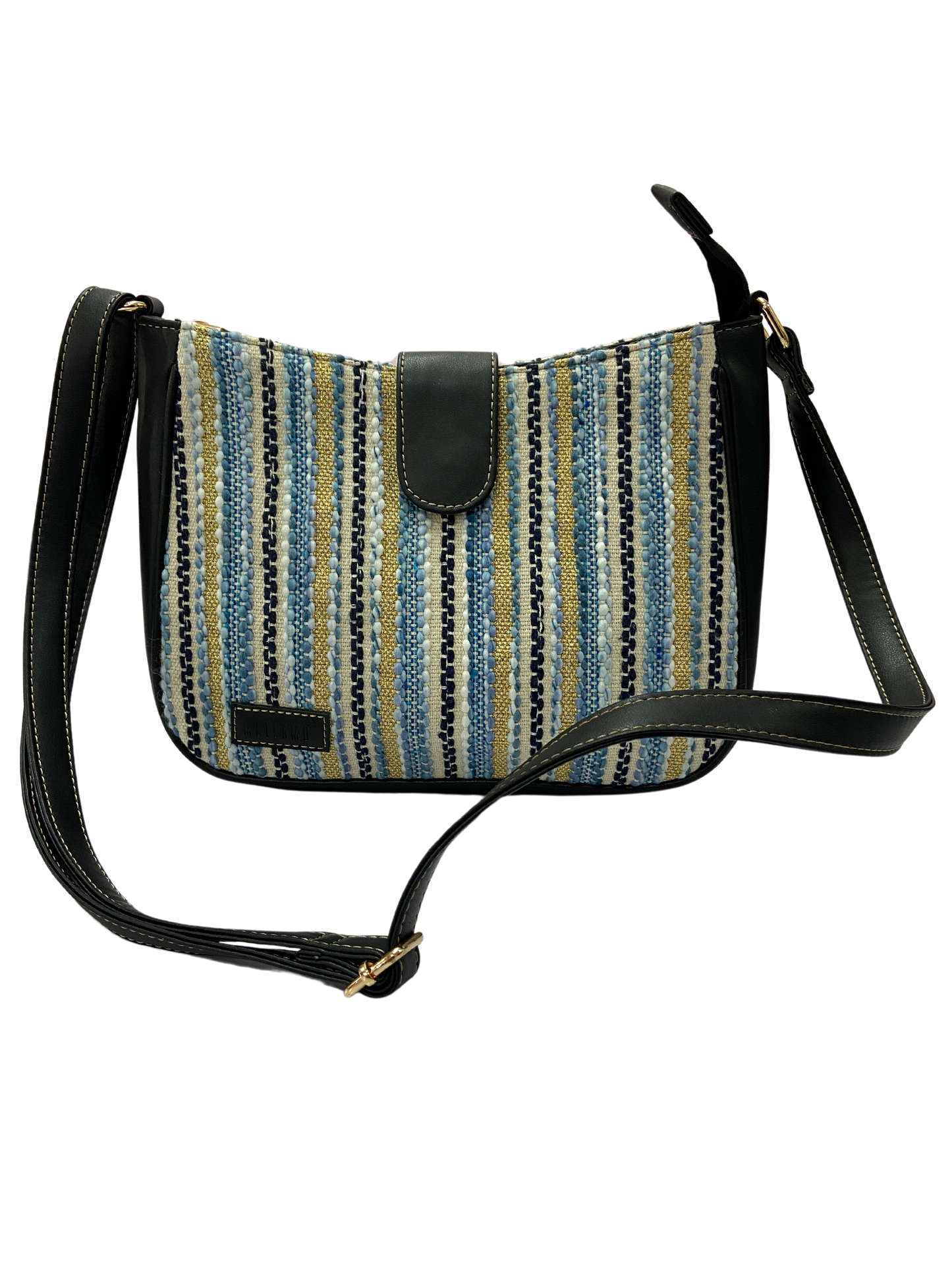 Artisan Weave Sling Bag - Blue Wave