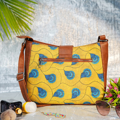 Sling Bag - Yellow Peacock