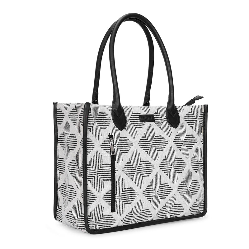 Artisan Weave Office Tote - Duo Tone