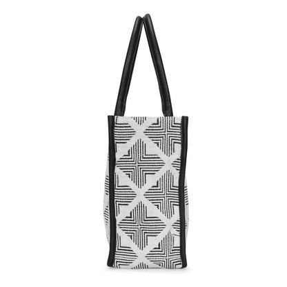Duo Tone Artisan Weave Handcrafted Office Tote for Women