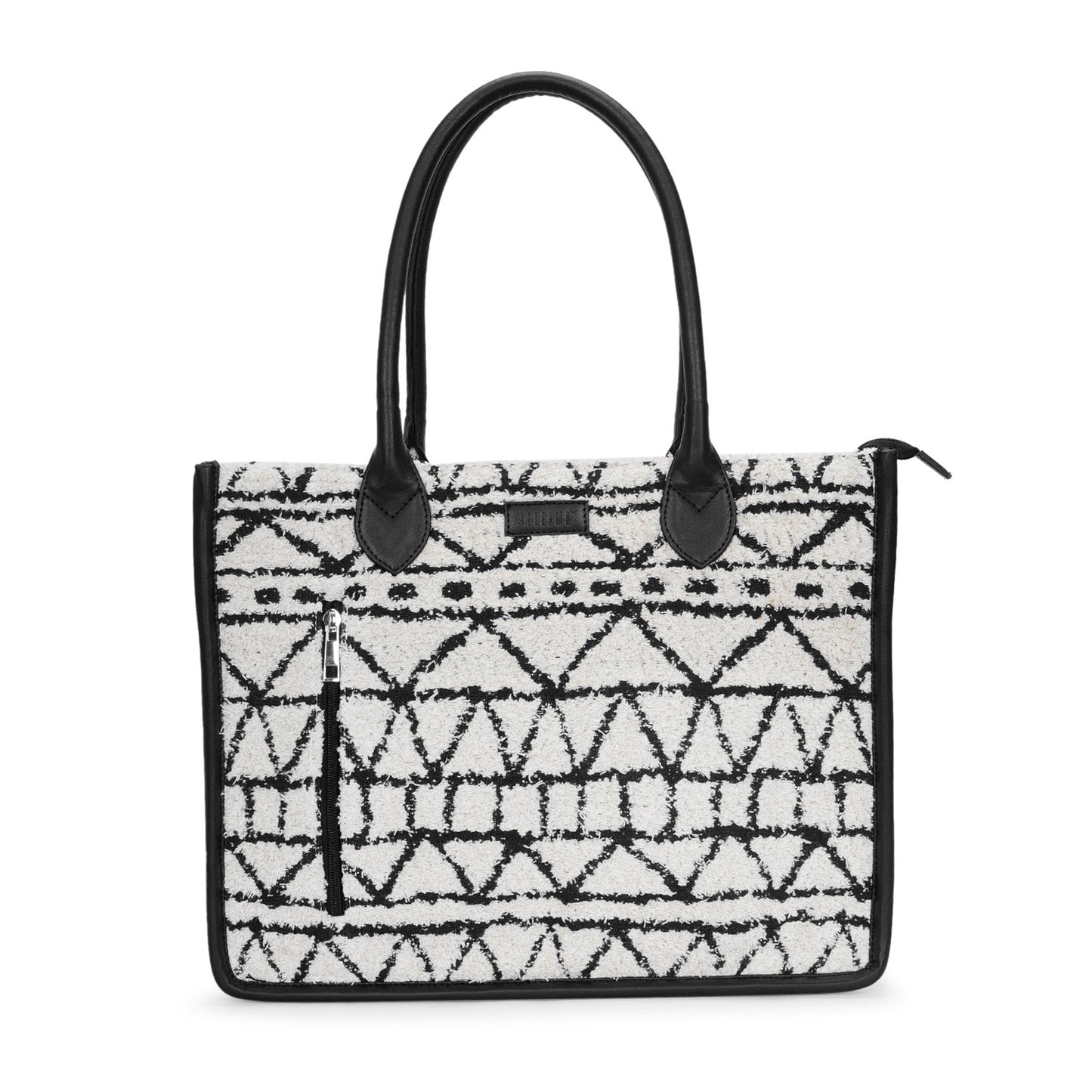 Artisan Weave Office Tote - Monochrome Tribal
