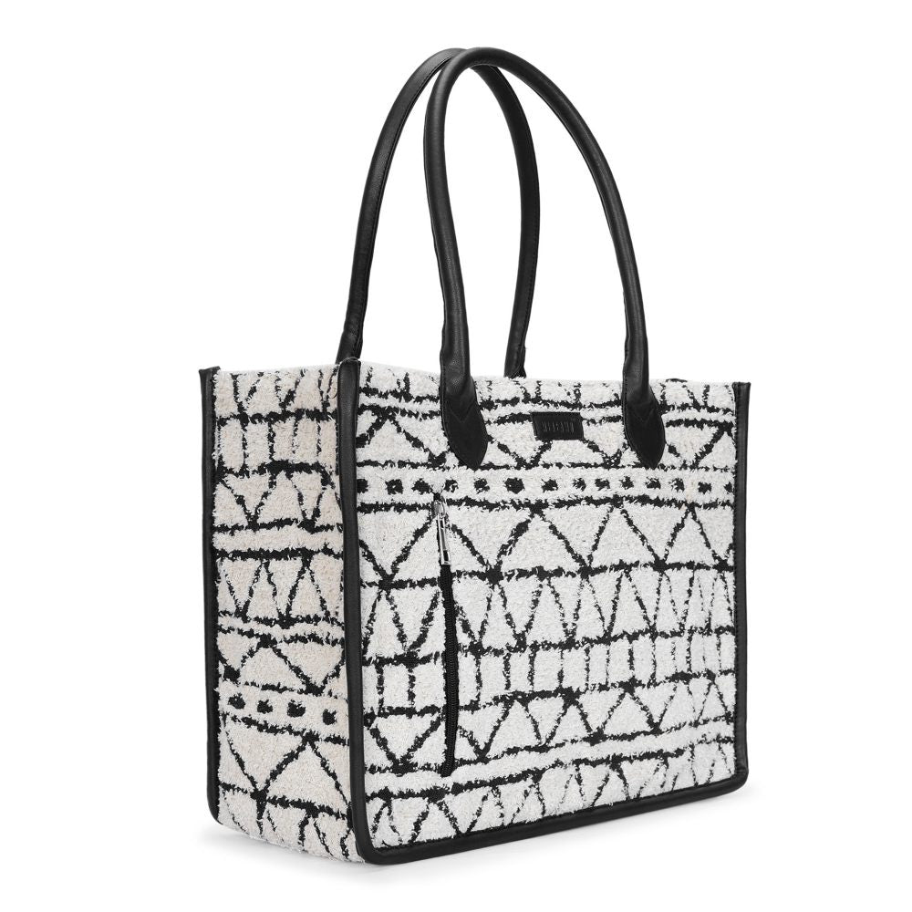 Artisan Weave Office Tote - Monochrome Tribal