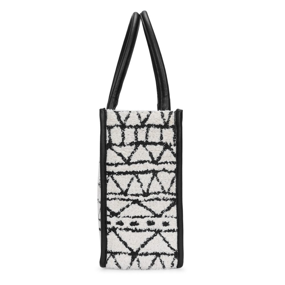 Artisan Weave Office Tote - Monochrome Tribal