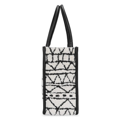 Artisan Weave Office Tote - Monochrome Tribal