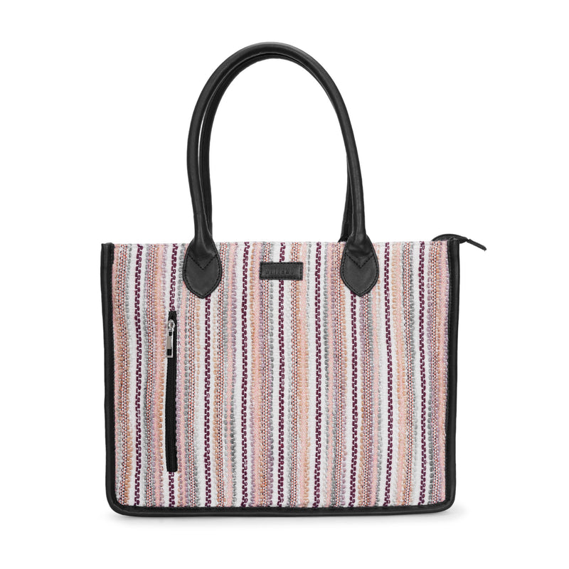 Artisan Weave Office Tote - Sand