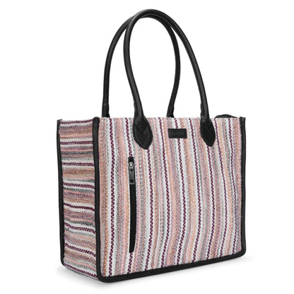 Sand Artisan Weave Handcrafted Office Tote for Women