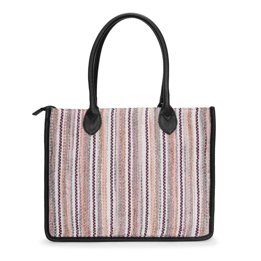 Sand Artisan Weave Handcrafted Office Tote for Women