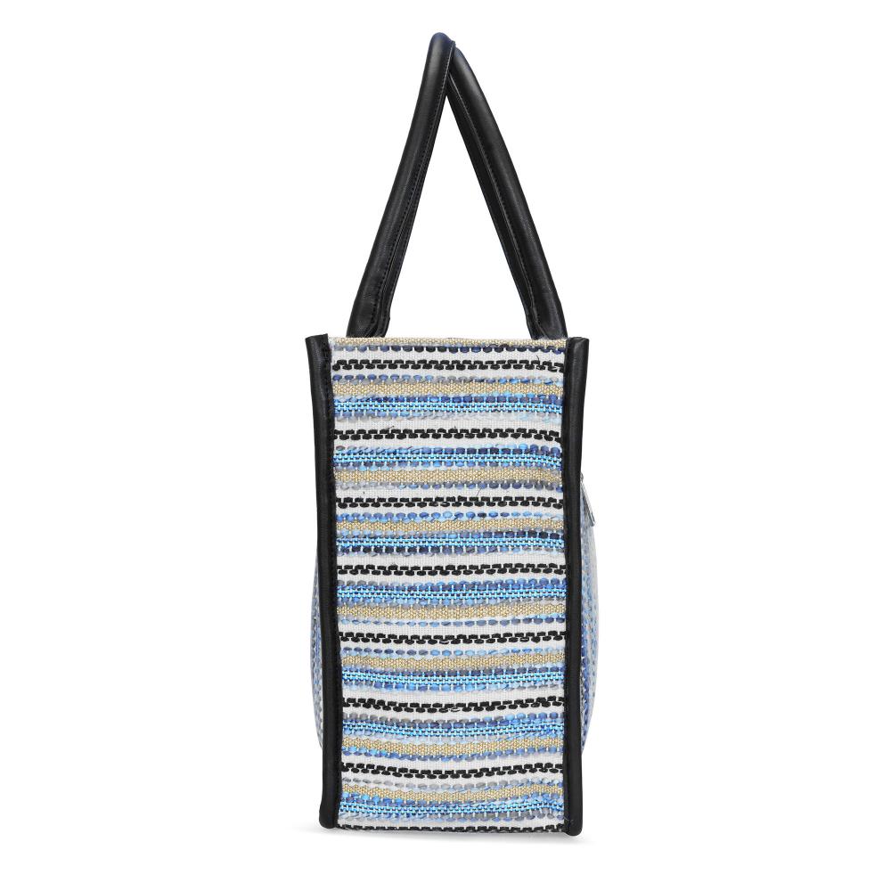 Blue Wave Artisan Weave Handcrafted Office Tote for Women