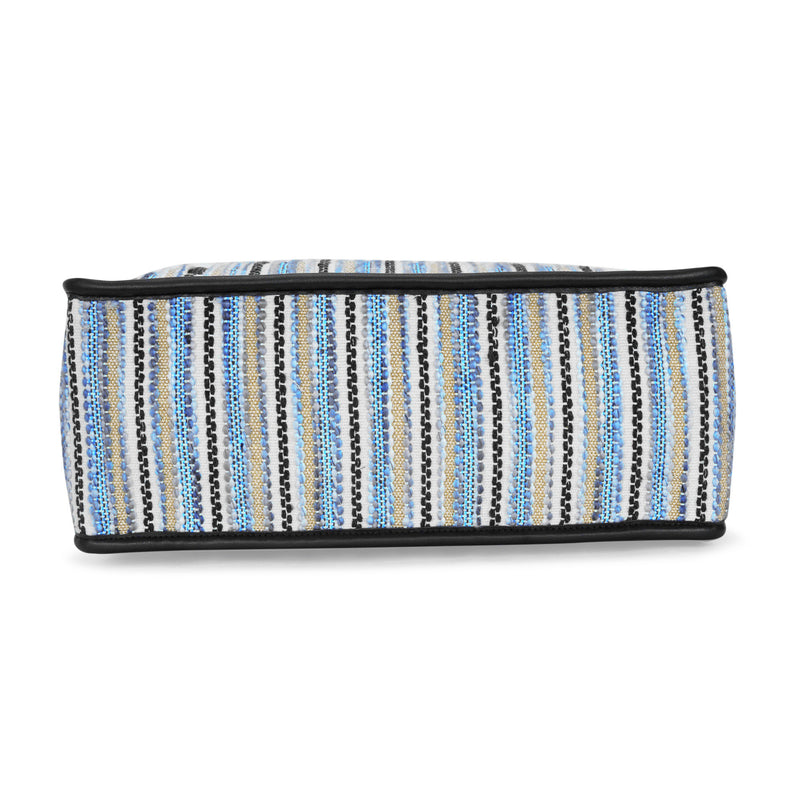 Artisan Weave Office Tote - Blue Wave