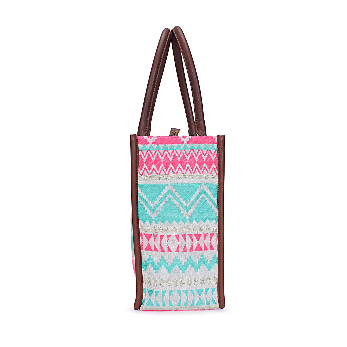 Artisan Weave Office Tote - Mint Blush