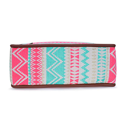 Artisan Weave Office Tote - Mint Blush