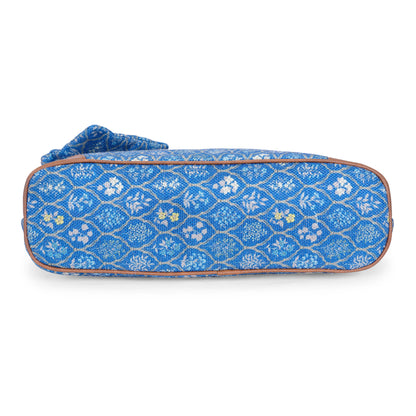 Blue Flowers - Office Tote Bag with Mini Pouch