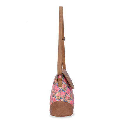 Sling Bag with Flap - Ruhani Pink