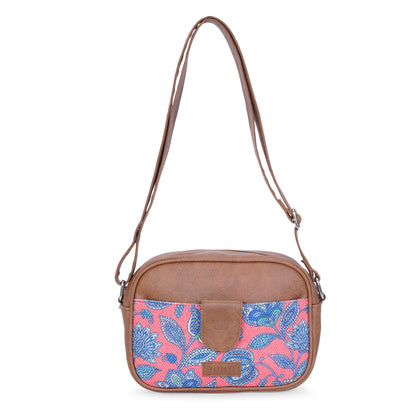 Sling Bag - Blue & White Flowers