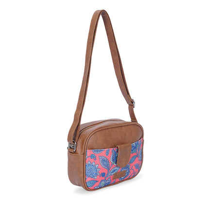 Sling Bag - Blue & White Flowers