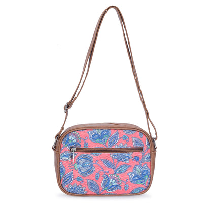 Sling Bag - Blue & White Flowers