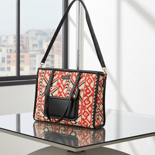 Tribal Loom Artisan Weave Office Tote