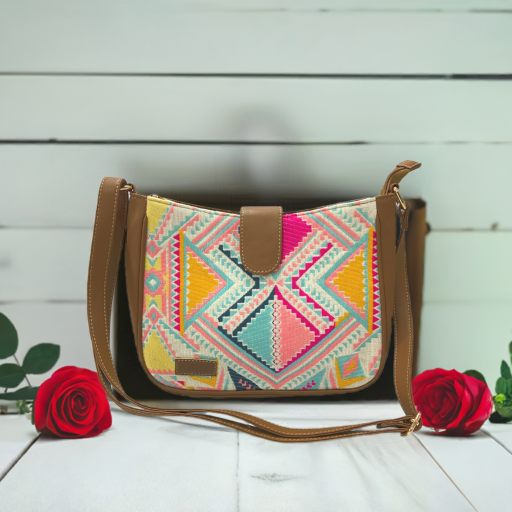 Artisan Weave Sling Bag - Pink Trivia