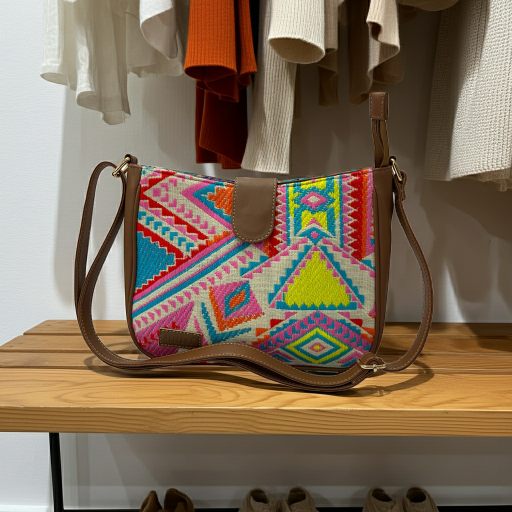 Artisan Weave Sling Bag - Rose