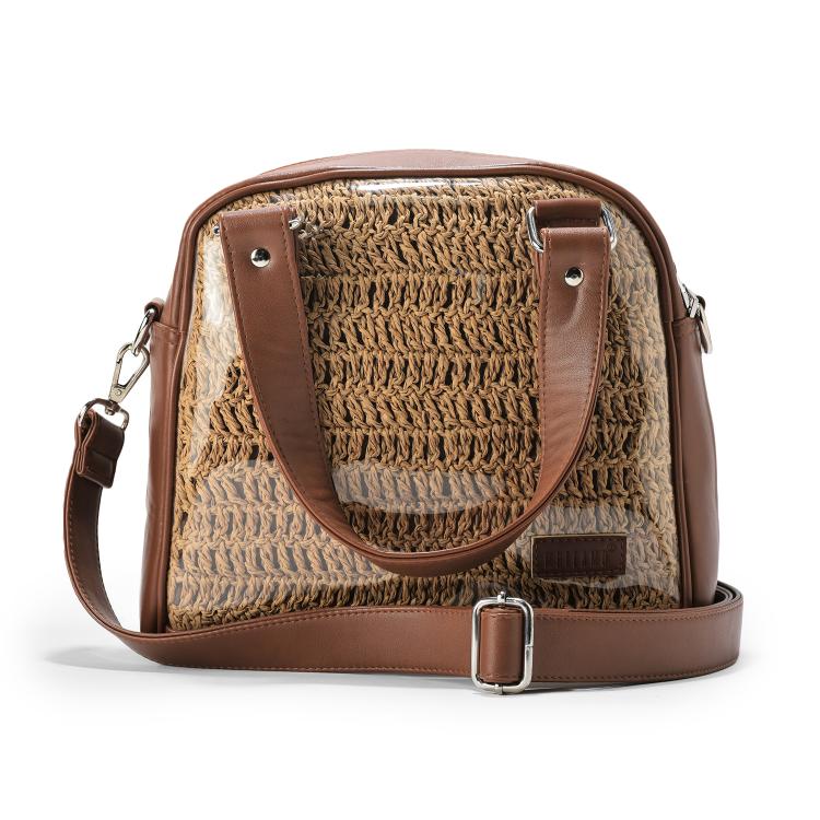 Caramel Weave Raffia Bag