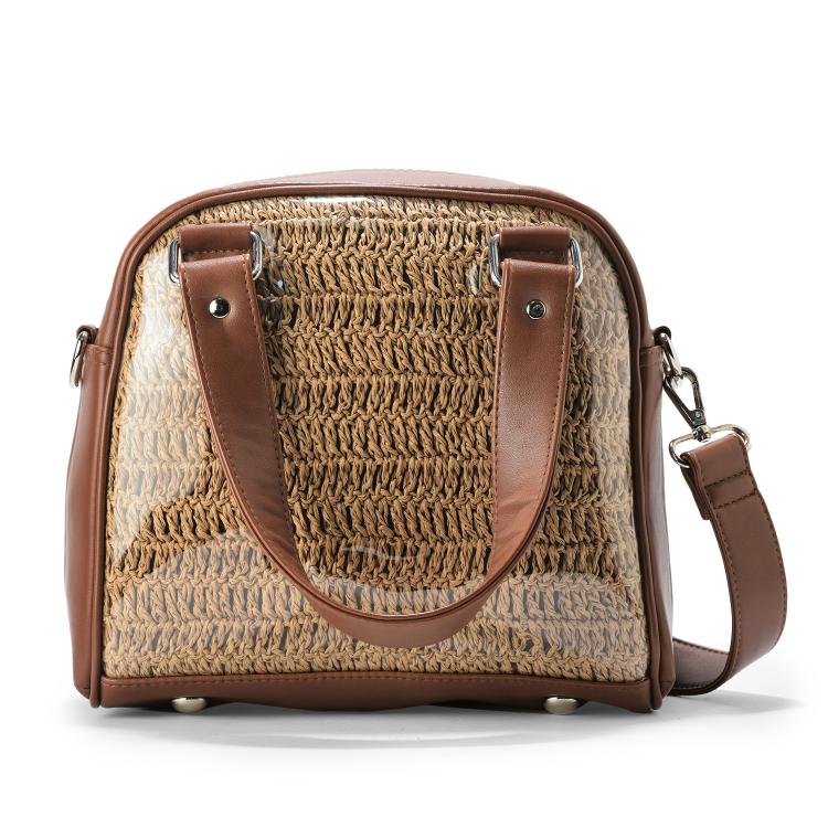 Caramel Weave Raffia Bag