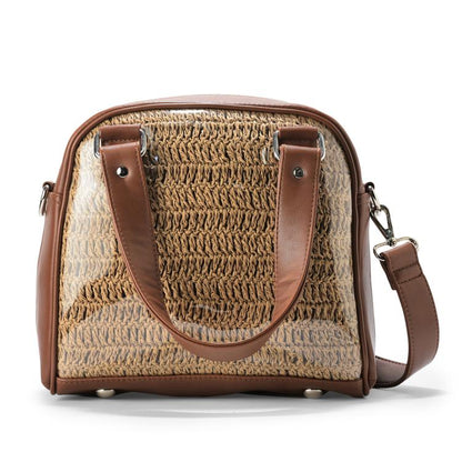 Caramel Weave Raffia Bag