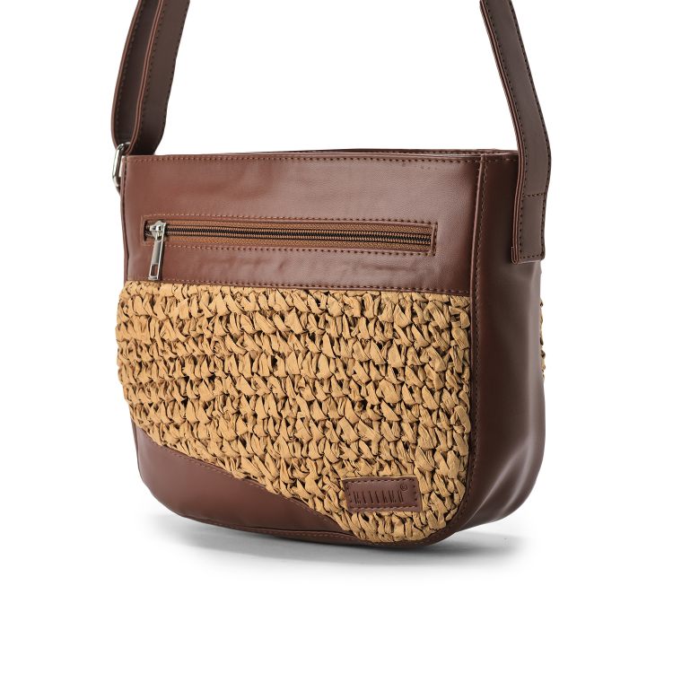 Crossbody Sling Bag - Raffia Ridge