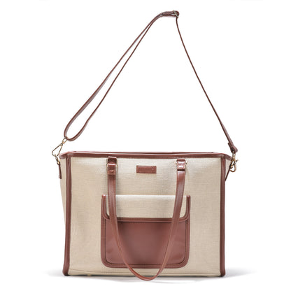 Sandstone Carry Artisan Weave Office Tote
