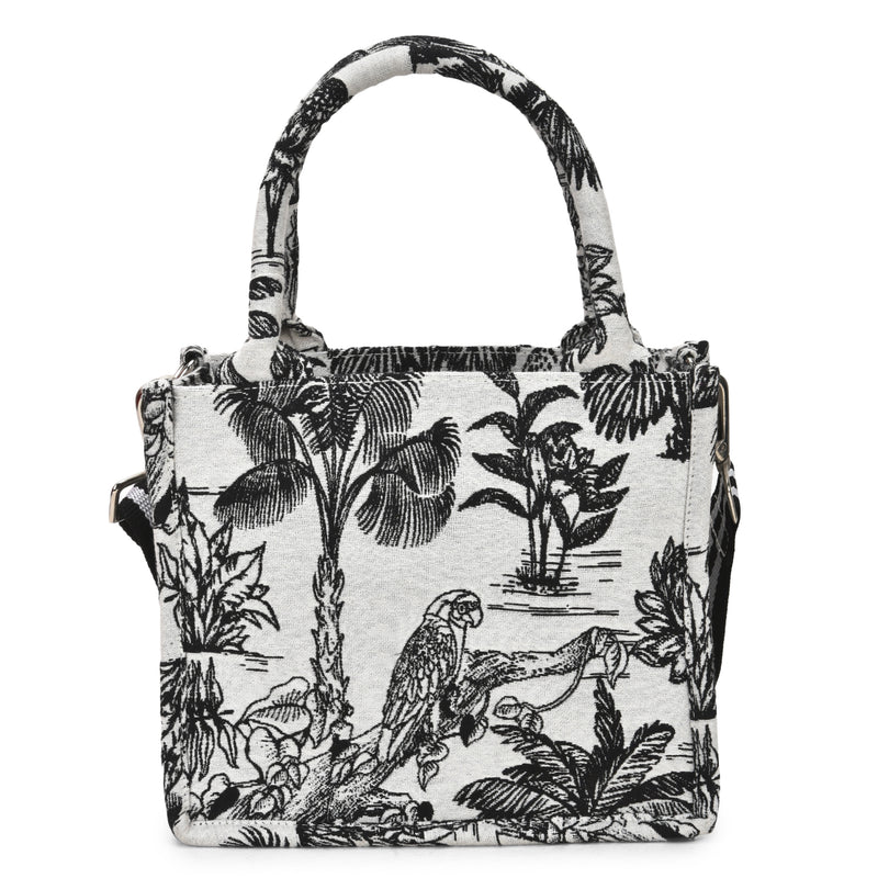 Vufia - Black & White Jacquard Box Bag - Small