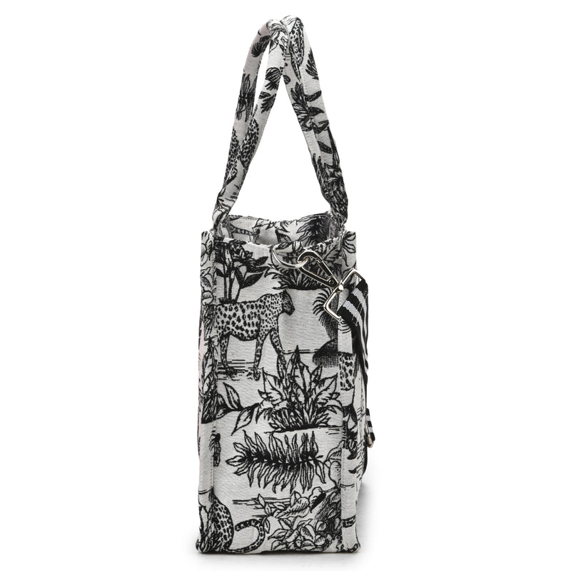 Vufia - Black & White Jacquard Box Bag - Medium