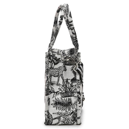 Vufia - Black & White Jacquard Box Bag - Medium
