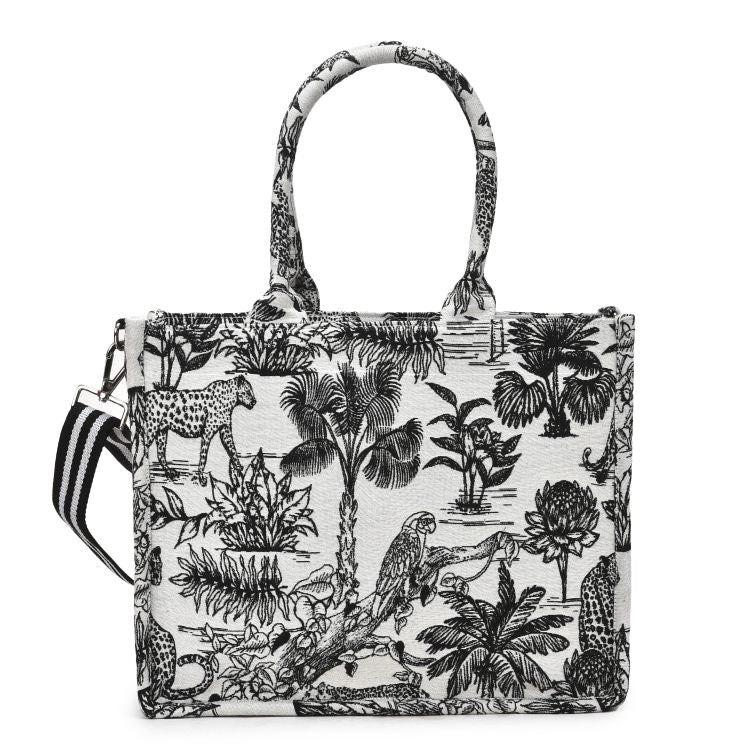 Vufia - Black & White Jacquard Box Bag - Medium