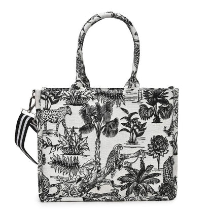 Vufia - Black & White Jacquard Box Bag - Medium