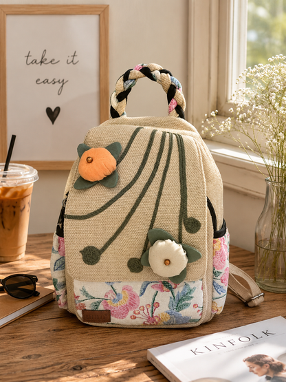 FloraWeave Travel Backpack